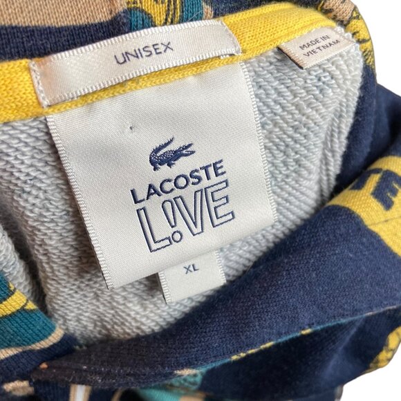 Lacoste XL Unisex LIVE Scarf-Print Sweatshirt Chain links golf print - Picture 8 of 13